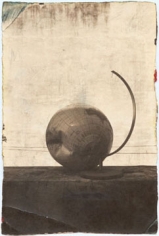Masao Yamamoto, Untitled #9 from the series A Box of Ku, 1989. Hand-toned gelatin silver print with paint,, 5 x 4 inches.
