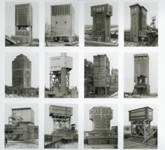 Bernd and Hilla Becher, &quot;Winding Towers,&quot; 1966-1989/2004, Typology of 12 Gelatin Silver prints, Image size 15 1/2 x 11 1/2 inches each,  Overall size 68 1/2 x 76 inches each, Unique