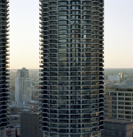 Marina Towers, from the series Revealing Chicago, 2004. Archival pigment print, 30 x 30 or 40 x 40 inches.