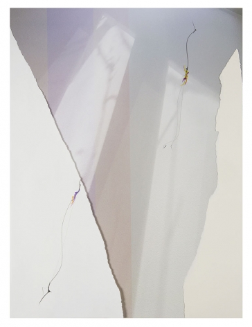 LC18_247, 2018. Archival pigment print, mixed media, and torn rag paper, 22 x 16 1/2 inches.