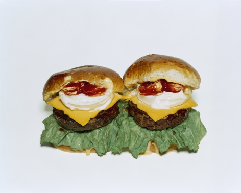 Two Cheeseburgers with Everything, 2006/2018. Archival pigment print, 35 3/8 x 43 1/2 inches.