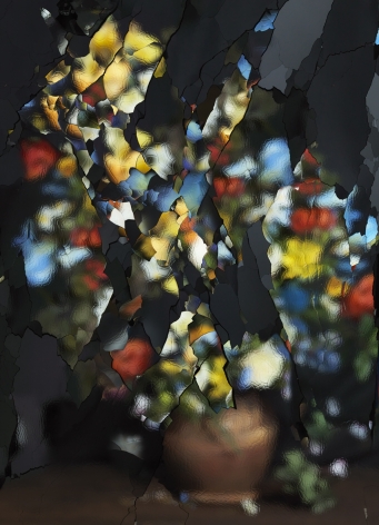 On Reflection, Material E04, After J. Brueghel the Elder, 2014, 74 3/4 x 59 1/8 inch archival pigement print