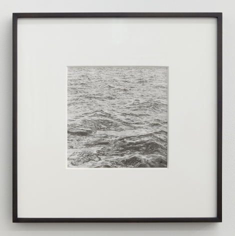Kang Seung Lee,&nbsp;Untitled (Peter Hujar, Hudson River 3, 1975), 2020. Graphite on paper, image: 8 x 8 inches, frame: 16 x 16 inches.