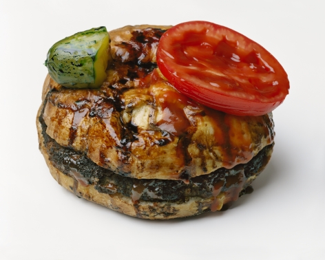 Hamburger with Pickle and Tomato Attached,&nbsp;2006/2018. Archival pigment print, 39 1/8 x 47 3/8 inches.&nbsp;